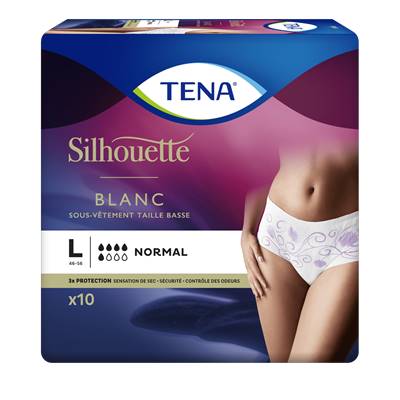 Echantillon Tena Silhouette Normal Blanc taille basse (5 gouttes) L