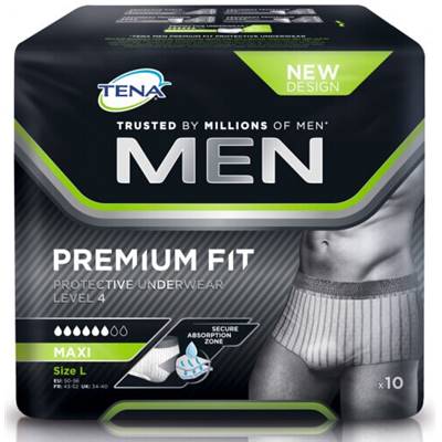 Tena Men Premium Fit Rayé blanc gris (6 gouttes) L